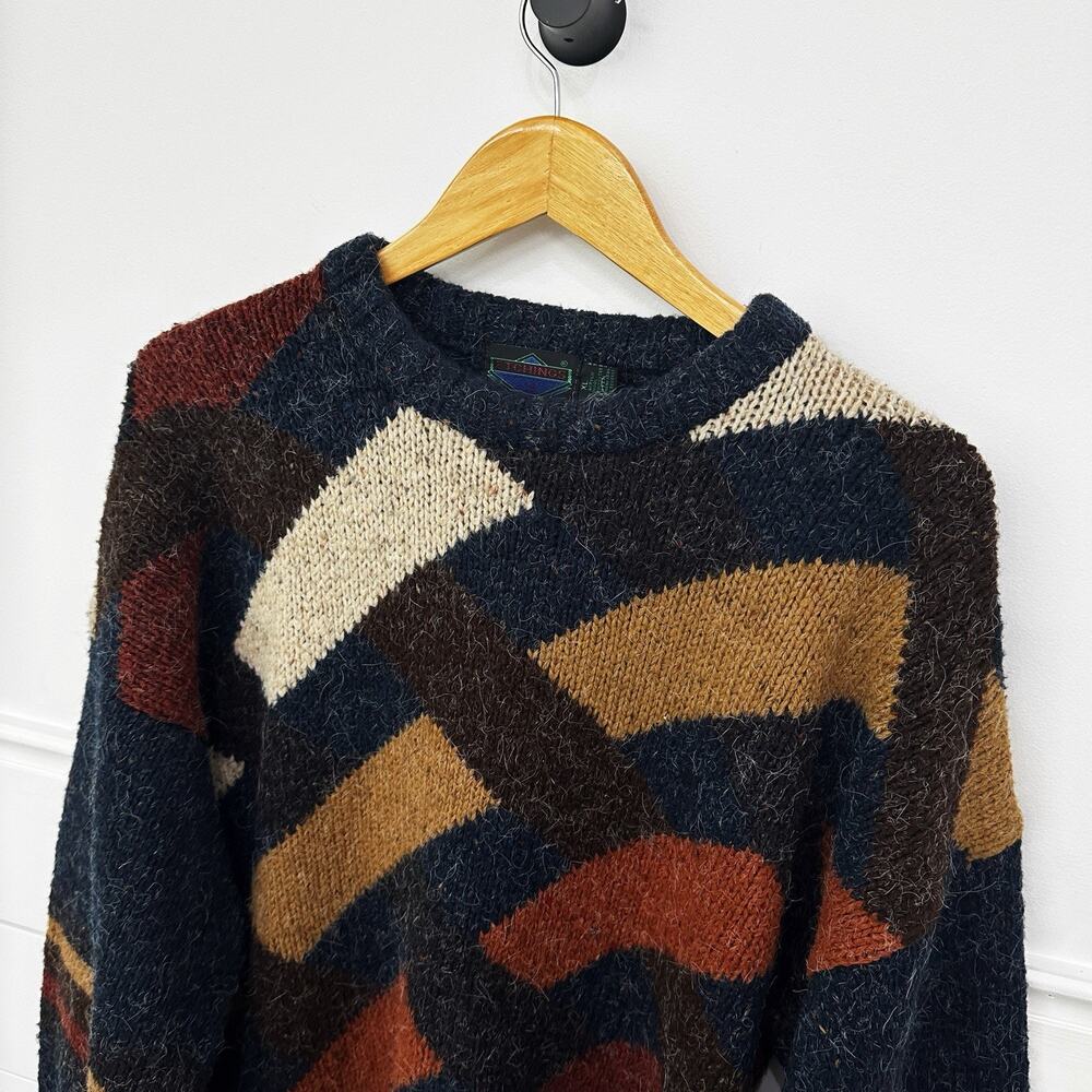 Men’s Vintage Vtg Etchings Block Crewneck Vtg Aztec Size XL - Picture 2 of 6